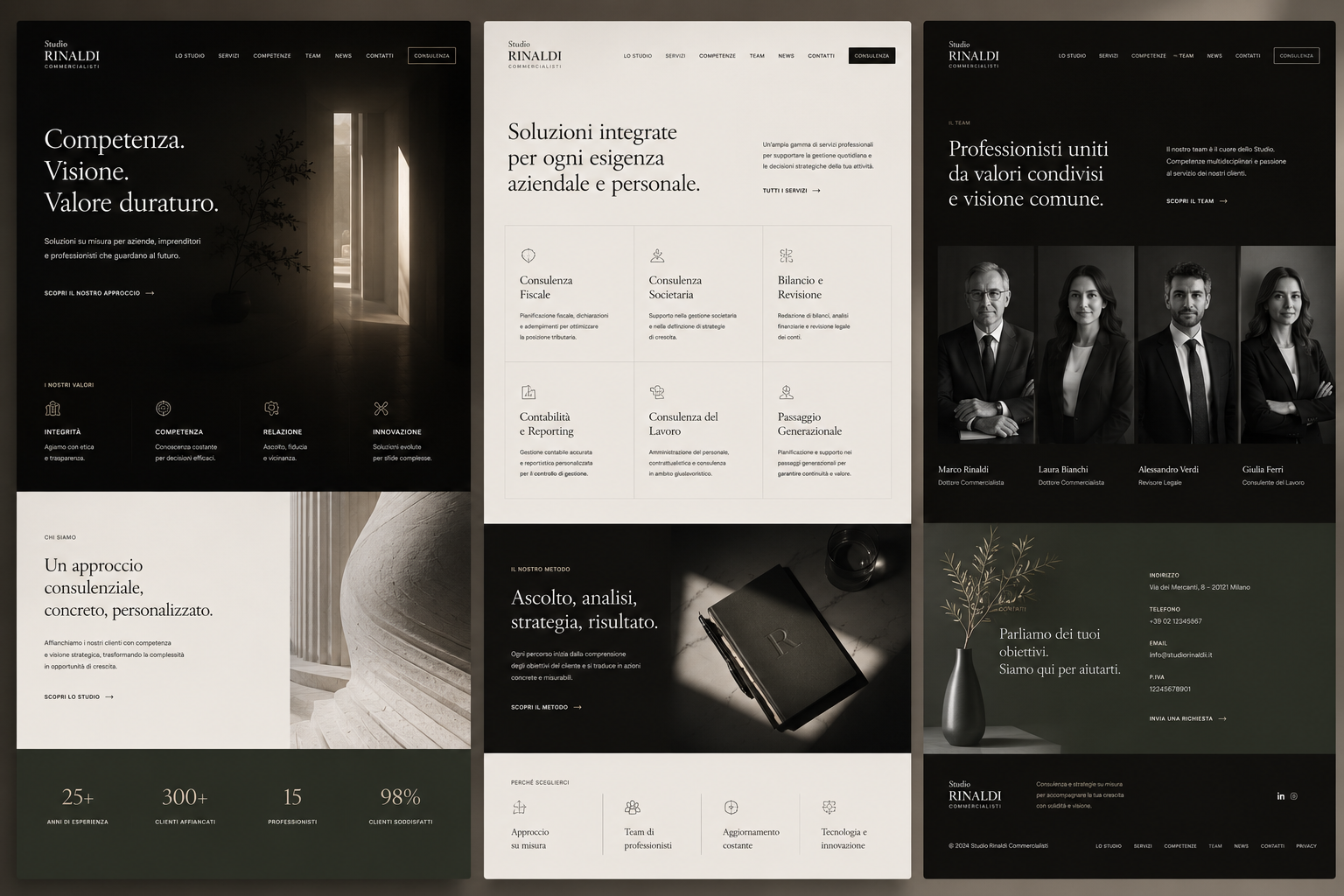 Premium accountant website concept preview